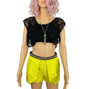 Endless Rose Shorts | Skort Yellow/green